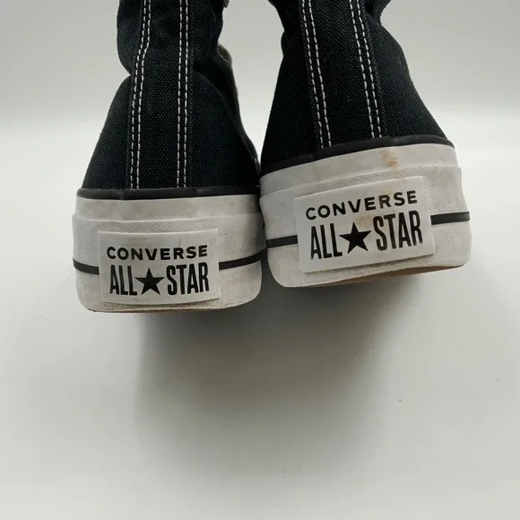 Converse Chuck Taylor All Star Platform High Top Sneakers Black Womens Size 6.5 - Picture 6 of 8